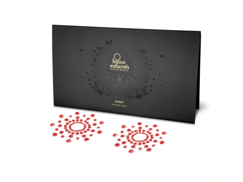 Bijoux Indiscrets Mimi Red - пэстис из кристаллов, украшение на соски (красный)